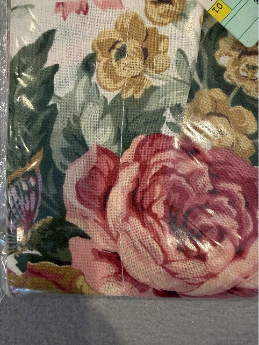 Dan Rivers Set Of 2 Balloon Valances Floral Cottage Shabby Chic NWT
